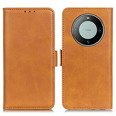 Funda de Cuero Cartera con Soporte Carcasa M15L para Huawei Mate 60 Pro Marron Claro