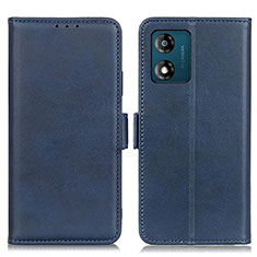 Funda de Cuero Cartera con Soporte Carcasa M15L para Motorola Moto E13 Azul