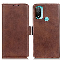 Funda de Cuero Cartera con Soporte Carcasa M15L para Motorola Moto E20 Marron