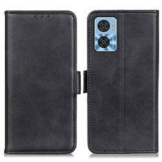 Funda de Cuero Cartera con Soporte Carcasa M15L para Motorola Moto E22i Negro