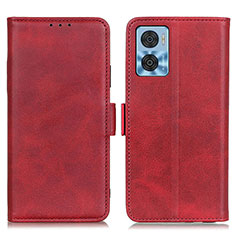 Funda de Cuero Cartera con Soporte Carcasa M15L para Motorola Moto E22i Rojo