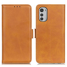 Funda de Cuero Cartera con Soporte Carcasa M15L para Motorola Moto E32 Marron Claro