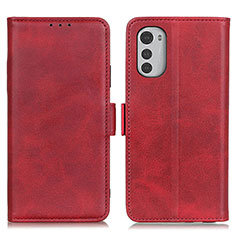 Funda de Cuero Cartera con Soporte Carcasa M15L para Motorola Moto E32 Rojo