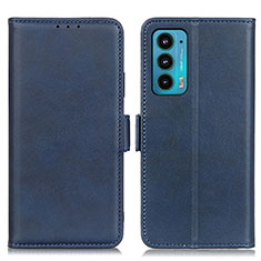 Funda de Cuero Cartera con Soporte Carcasa M15L para Motorola Moto Edge 20 5G Azul