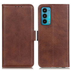 Funda de Cuero Cartera con Soporte Carcasa M15L para Motorola Moto Edge 20 5G Marron