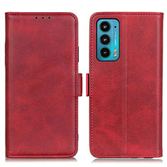 Funda de Cuero Cartera con Soporte Carcasa M15L para Motorola Moto Edge 20 5G Rojo