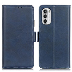 Funda de Cuero Cartera con Soporte Carcasa M15L para Motorola Moto Edge (2022) 5G Azul