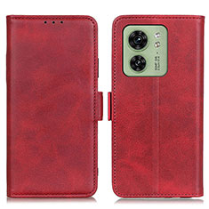 Funda de Cuero Cartera con Soporte Carcasa M15L para Motorola Moto Edge (2023) 5G Rojo