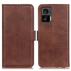 Funda de Cuero Cartera con Soporte Carcasa M15L para Motorola Moto Edge 30 Lite 5G Marron