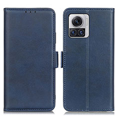 Funda de Cuero Cartera con Soporte Carcasa M15L para Motorola Moto Edge 30 Ultra 5G Azul