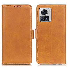 Funda de Cuero Cartera con Soporte Carcasa M15L para Motorola Moto Edge 30 Ultra 5G Marron Claro