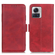 Funda de Cuero Cartera con Soporte Carcasa M15L para Motorola Moto Edge 30 Ultra 5G Rojo