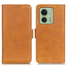 Funda de Cuero Cartera con Soporte Carcasa M15L para Motorola Moto Edge 40 5G Marron Claro