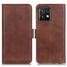 Funda de Cuero Cartera con Soporte Carcasa M15L para Motorola Moto Edge Plus (2023) 5G Marron