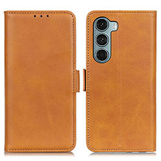 Funda de Cuero Cartera con Soporte Carcasa M15L para Motorola Moto Edge S30 5G Marron Claro