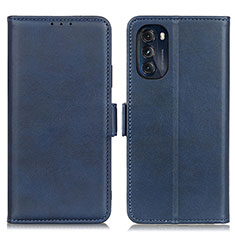 Funda de Cuero Cartera con Soporte Carcasa M15L para Motorola Moto G 5G (2022) Azul