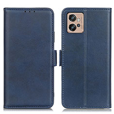 Funda de Cuero Cartera con Soporte Carcasa M15L para Motorola Moto G32 Azul