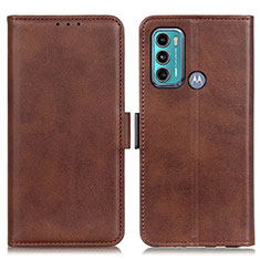 Funda de Cuero Cartera con Soporte Carcasa M15L para Motorola Moto G40 Fusion Marron