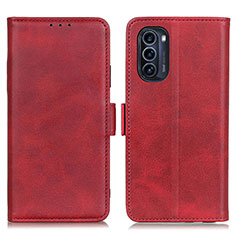 Funda de Cuero Cartera con Soporte Carcasa M15L para Motorola Moto G52j 5G Rojo