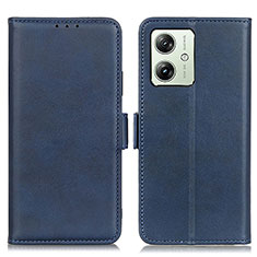 Funda de Cuero Cartera con Soporte Carcasa M15L para Motorola Moto G54 5G Azul