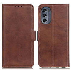 Funda de Cuero Cartera con Soporte Carcasa M15L para Motorola Moto G62 5G Marron