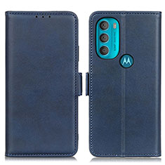 Funda de Cuero Cartera con Soporte Carcasa M15L para Motorola Moto G71 5G Azul