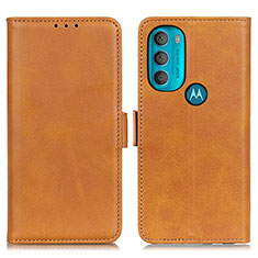 Funda de Cuero Cartera con Soporte Carcasa M15L para Motorola Moto G71 5G Marron Claro