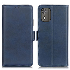 Funda de Cuero Cartera con Soporte Carcasa M15L para Nokia C02 Azul