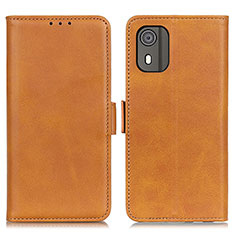 Funda de Cuero Cartera con Soporte Carcasa M15L para Nokia C02 Marron Claro