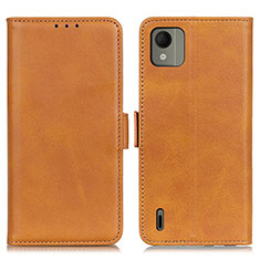 Funda de Cuero Cartera con Soporte Carcasa M15L para Nokia C110 Marron Claro