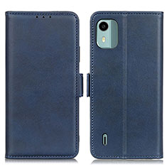 Funda de Cuero Cartera con Soporte Carcasa M15L para Nokia C12 Azul