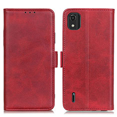 Funda de Cuero Cartera con Soporte Carcasa M15L para Nokia C2 2nd Edition Rojo