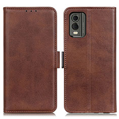 Funda de Cuero Cartera con Soporte Carcasa M15L para Nokia C210 Marron