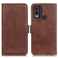 Funda de Cuero Cartera con Soporte Carcasa M15L para Nokia C22 Marron