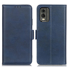 Funda de Cuero Cartera con Soporte Carcasa M15L para Nokia C32 Azul