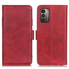 Funda de Cuero Cartera con Soporte Carcasa M15L para Nokia G21 Rojo