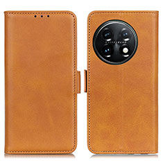 Funda de Cuero Cartera con Soporte Carcasa M15L para OnePlus 11 5G Marron Claro