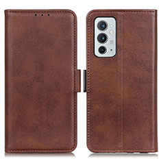 Funda de Cuero Cartera con Soporte Carcasa M15L para OnePlus 9RT 5G Marron