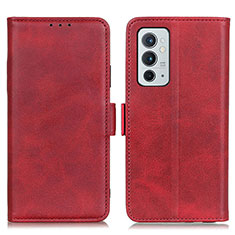 Funda de Cuero Cartera con Soporte Carcasa M15L para OnePlus 9RT 5G Rojo