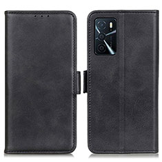 Funda de Cuero Cartera con Soporte Carcasa M15L para Oppo A16s Negro