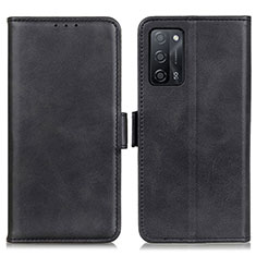 Funda de Cuero Cartera con Soporte Carcasa M15L para Oppo A53s 5G Negro