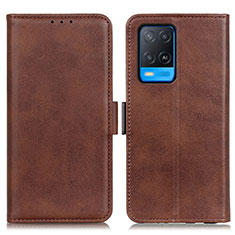 Funda de Cuero Cartera con Soporte Carcasa M15L para Oppo A54 4G Marron