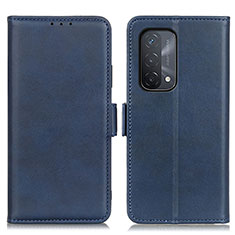 Funda de Cuero Cartera con Soporte Carcasa M15L para Oppo A54 5G Azul