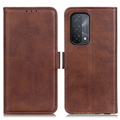 Funda de Cuero Cartera con Soporte Carcasa M15L para Oppo A54 5G Marron