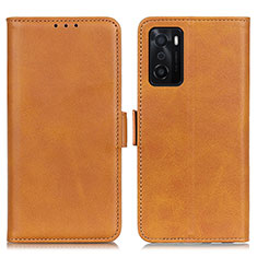 Funda de Cuero Cartera con Soporte Carcasa M15L para Oppo A55S 5G Marron Claro