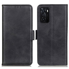 Funda de Cuero Cartera con Soporte Carcasa M15L para Oppo A55S 5G Negro