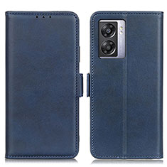 Funda de Cuero Cartera con Soporte Carcasa M15L para Oppo A56S 5G Azul