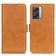 Funda de Cuero Cartera con Soporte Carcasa M15L para Oppo A77 5G Marron Claro