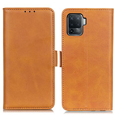 Funda de Cuero Cartera con Soporte Carcasa M15L para Oppo A94 4G Marron Claro