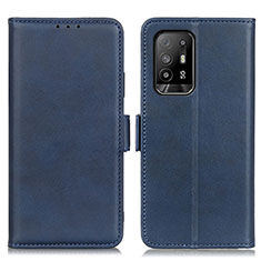 Funda de Cuero Cartera con Soporte Carcasa M15L para Oppo A94 5G Azul